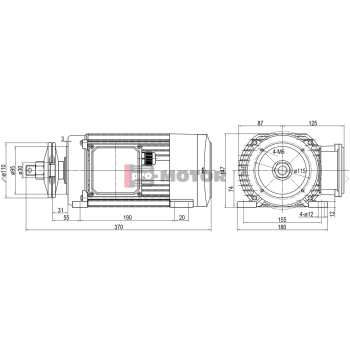 Silnik elektryczny MSC74 2,2kW 1410obr/min 400V Lewy